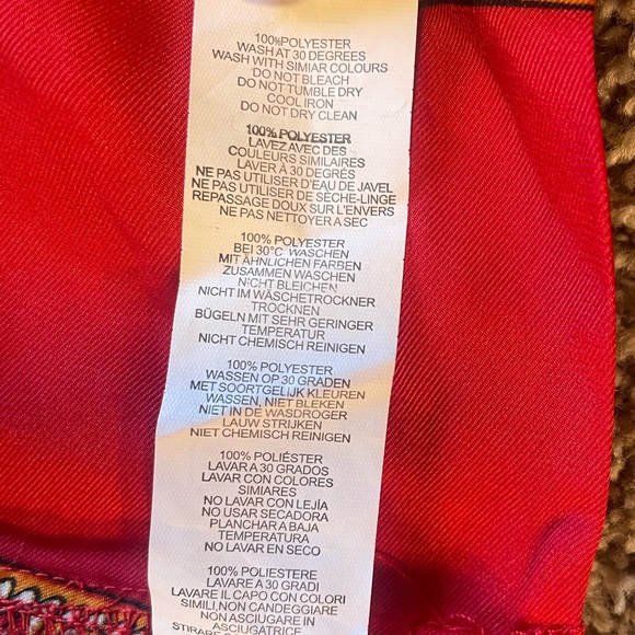 Nasty Gal Strapless Silky Bandana/Scarf Top W Sz 10 Ties in Back - Picture 8 of 9